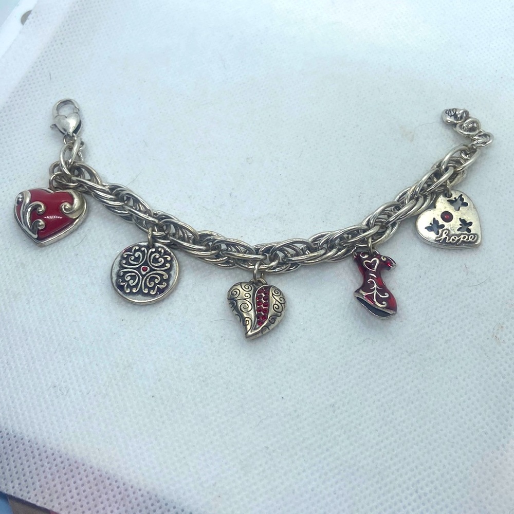 Brighton Red Dress Charm Bracelet